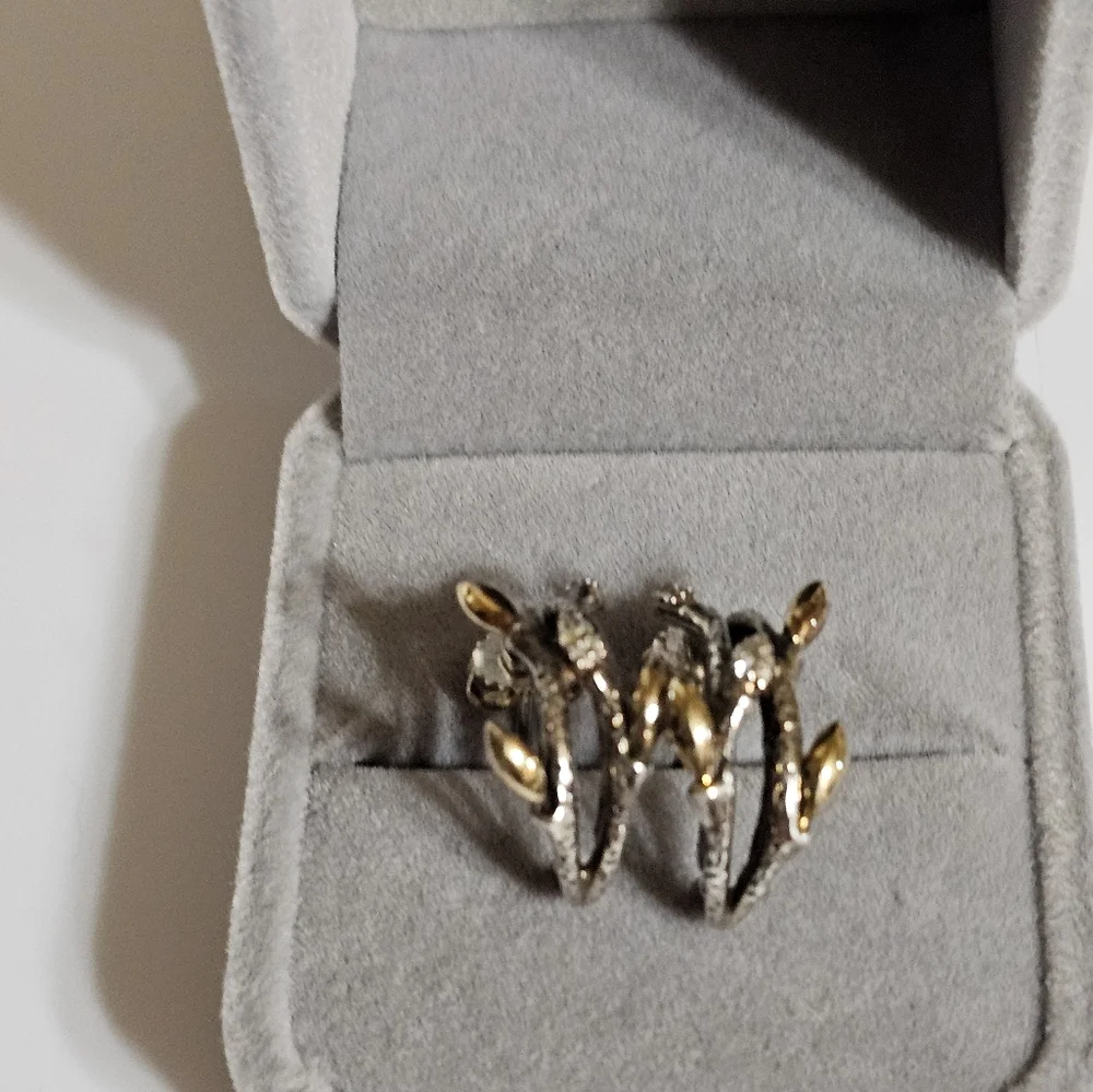 Stephen Dweck Genuine Diamond Earrings 14k/925 - Picture 2 of 5